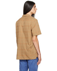 beige Langarmhemd mit Karomuster von Ps By Paul Smith