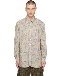 beige Langarmhemd mit Paisley-Muster von Engineered Garments