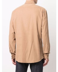 beige Langarmhemd von Ermenegildo Zegna