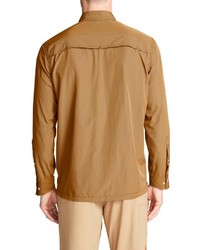 beige Langarmhemd von Eddie Bauer