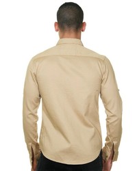 beige Langarmhemd von FIOCEO