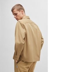 beige Langarmhemd von HUGO Blue