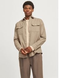 beige Langarmhemd von Jack & Jones