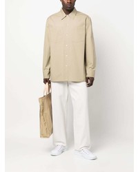 beige Langarmhemd von Jil Sander