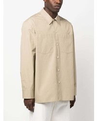 beige Langarmhemd von Jil Sander