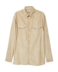 beige Langarmhemd von Mango