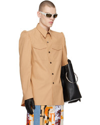 beige Langarmhemd von Dries Van Noten