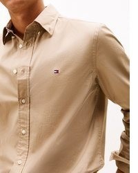 beige Langarmhemd von Tommy Hilfiger