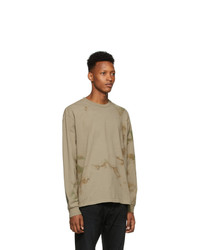 beige Mit Batikmuster Langarmshirt von John Elliott