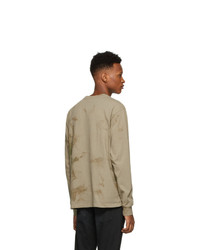 beige Mit Batikmuster Langarmshirt von John Elliott