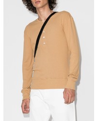 beige Langarmshirt mit einer Knopfleiste von Tom Ford