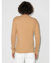 beige Langarmshirt mit einer Knopfleiste von Tom Ford