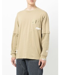 beige Langarmshirt von AAPE BY A BATHING APE