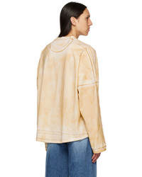 beige Langarmshirt von We11done