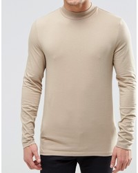 beige Langarmshirt von Asos