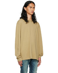 beige Langarmshirt von John Elliott