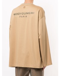 beige Langarmshirt von Wooyoungmi