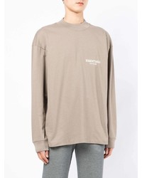 beige Langarmshirt von FEAR OF GOD ESSENTIALS