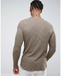 beige Langarmshirt von Asos