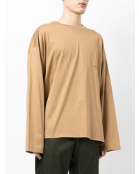 beige Langarmshirt von Wooyoungmi