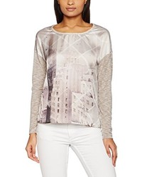 beige Langarmshirt von TAIFUN by Gerry Weber