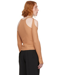 beige Langarmshirt von Dion Lee