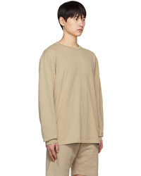 beige Langarmshirt von John Elliott