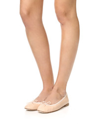 beige Leder Ballerinas von Repetto