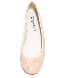 beige Leder Ballerinas von Repetto