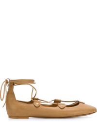 beige Leder Ballerinas von Etoile Isabel Marant