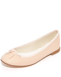 beige Leder Ballerinas von Repetto