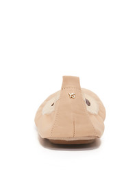 beige Leder Ballerinas von Yosi Samra