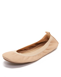 beige Leder Ballerinas von Yosi Samra