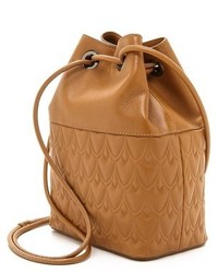 beige Leder Beuteltasche von Reece Hudson