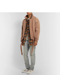 beige Leder Bomberjacke von Fear Of God