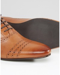 beige Leder Brogues von Asos