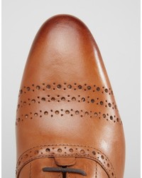 beige Leder Brogues von Asos