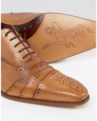 beige Leder Brogues von Jeffery West