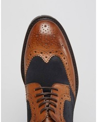 beige Leder Brogues von Base London