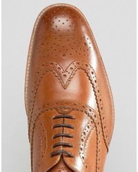 beige Leder Brogues