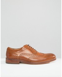 beige Leder Brogues