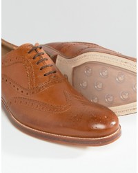 beige Leder Brogues