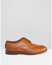 beige Leder Brogues