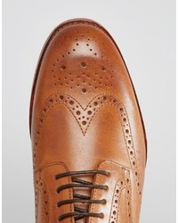 beige Leder Brogues