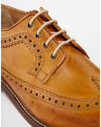 beige Leder Brogues von Ben Sherman