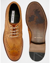 beige Leder Brogues von Ben Sherman