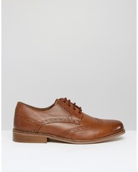 beige Leder Brogues