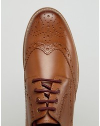 beige Leder Brogues