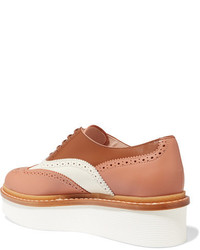 beige Leder Brogues von Tod's