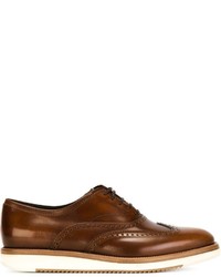 beige Leder Brogues von Salvatore Ferragamo